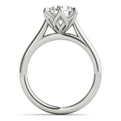 Peony Round 6 Prong Solitaire Engagement Ring Setting