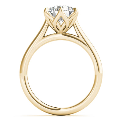Peony Round 6 Prong Solitaire Engagement Ring Setting