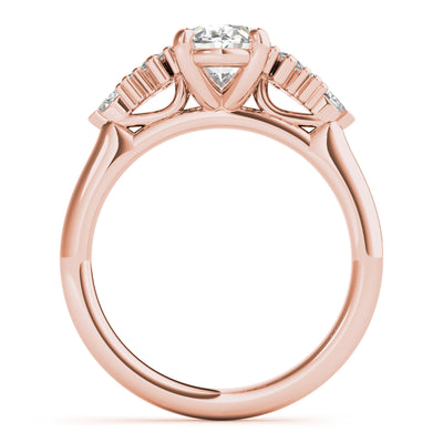 Olive Oval Diamond Engagement Ring Setting
