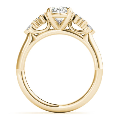 Olive Oval Diamond Engagement Ring Setting