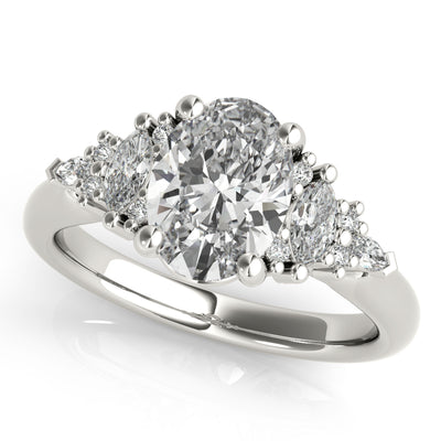 Olive Oval Diamond Engagement Ring Setting