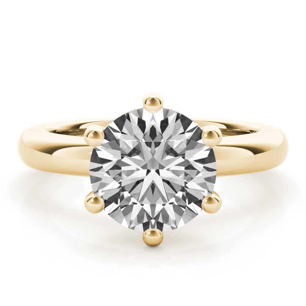 Noelle Round 6 Prong Diamond Engagement Ring Setting