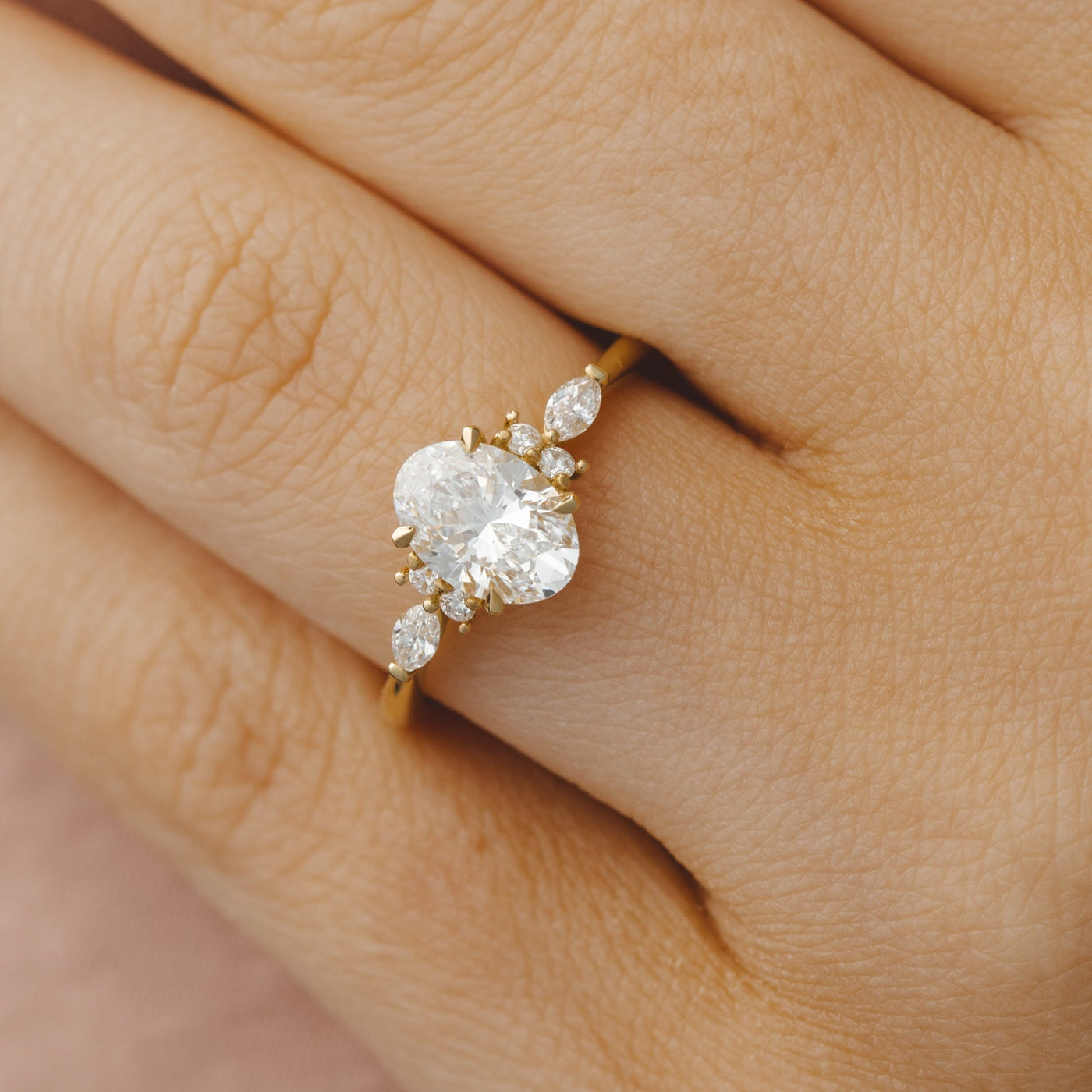 Yellow Gold Oval Engagement Rings Perth