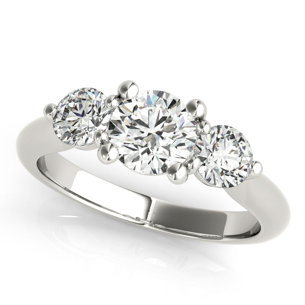 Round Trilogy Silver & CZ Proposal Ring – KAVALRI