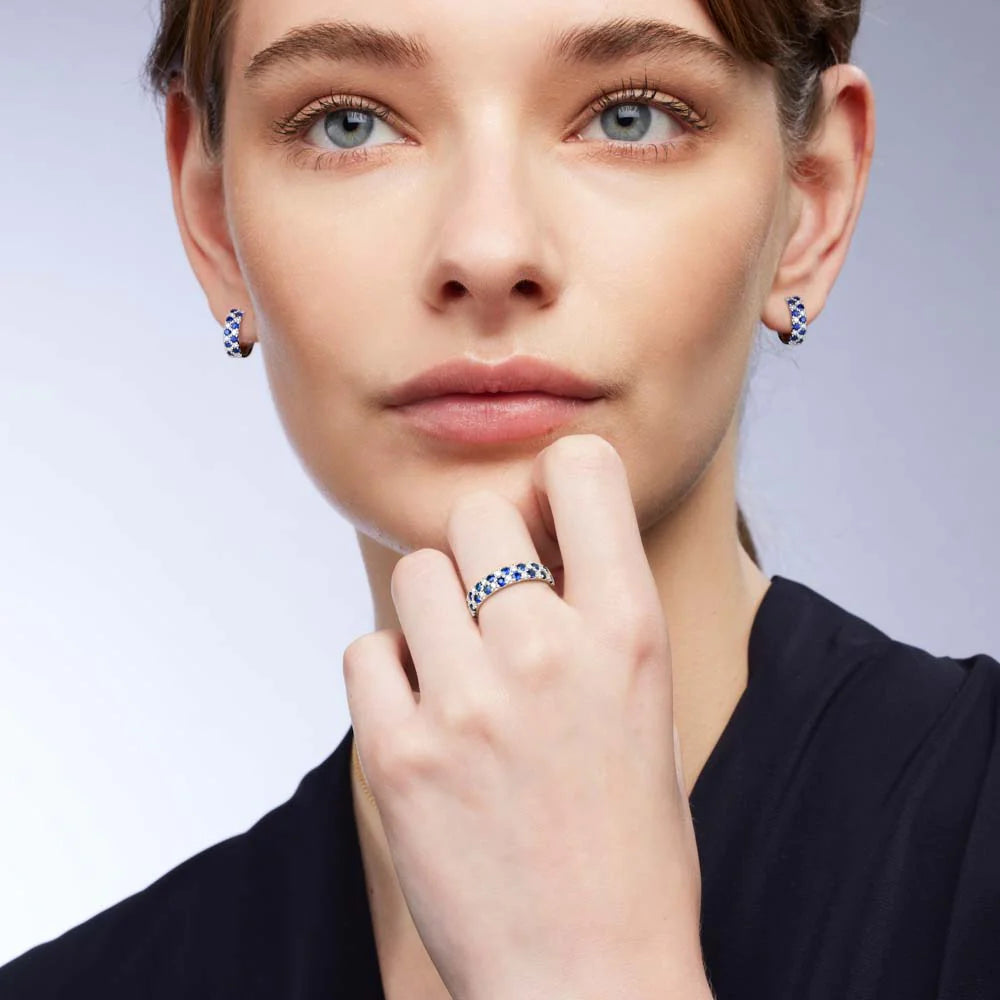 Vivienne Sapphire and Diamond Earrings