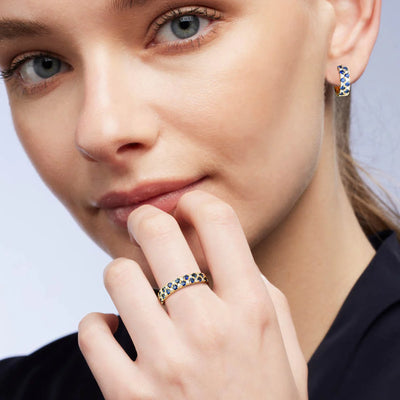 Vivienne Sapphire and Diamond Earrings