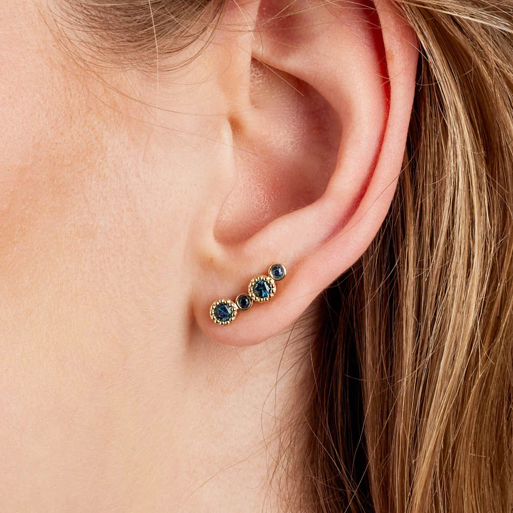 Gwen Sapphire Earrings (Blue)