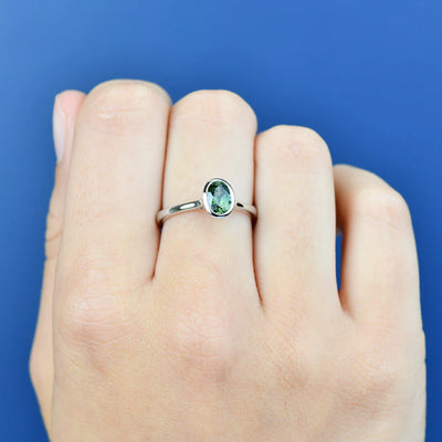 Adelia Oval Bezel Sapphire Ring