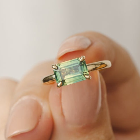 Noelle East West 2.66 ct Australian Sapphire Engagement Ring