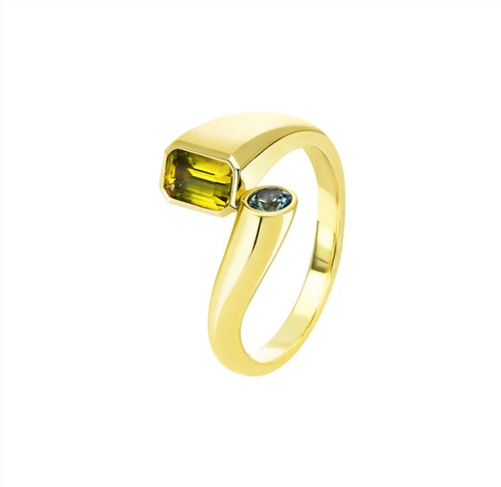 Solene Emerald Sapphire Ring