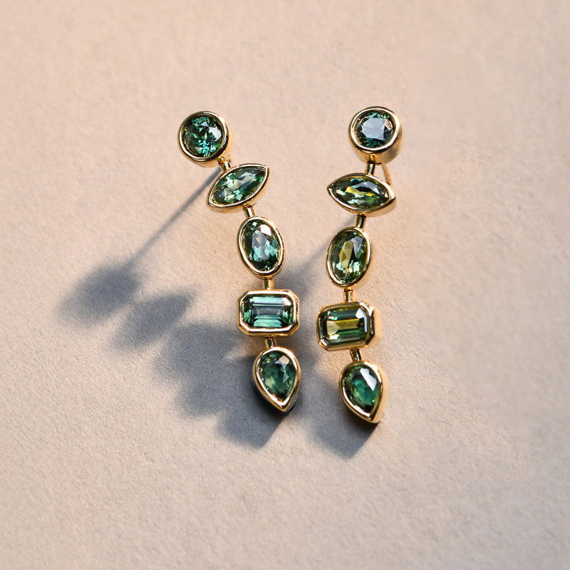 Tetra Sapphire Earrings