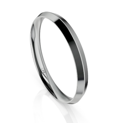 Knife Edge Comfort Fit Wedding Ring (AK) - Platinum