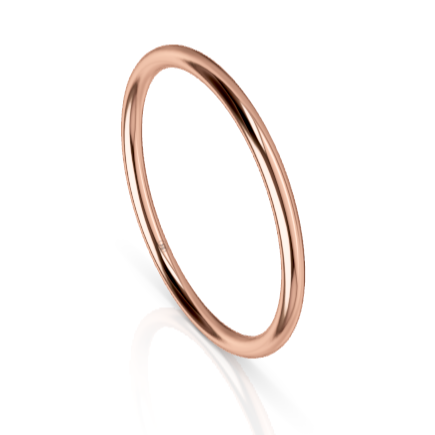 Full Round Comfort Fit Wedding Ring (AR) - Rose Gold