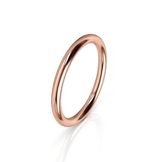 Full Round Comfort Fit Wedding Ring (AR) Rose Gold – KAVALRI