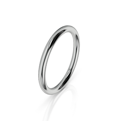 Full Round Comfort Fit Wedding Ring (AR) - Platinum
