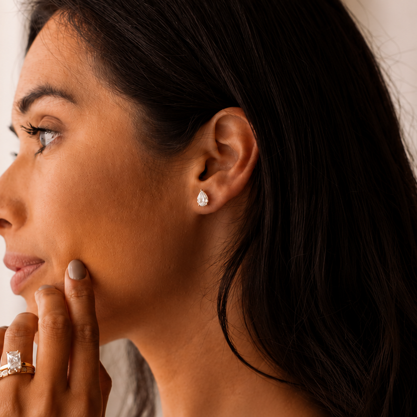 Kaya Pear Lab Grown Diamond Studs