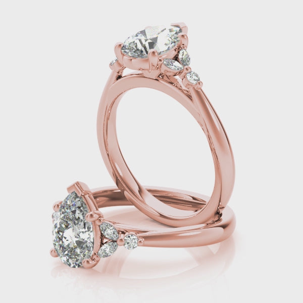 Blair Pear Diamond Engagement Ring Setting