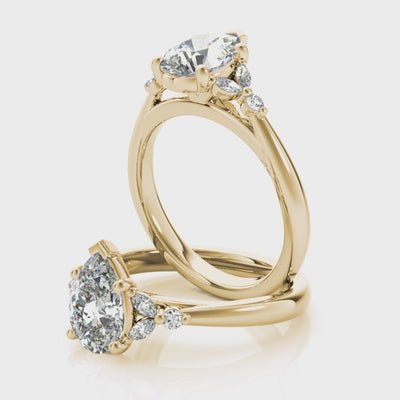 Blair Pear Diamond Engagement Ring Setting