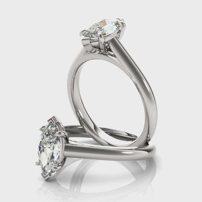 Hannah Marquise Solitaire Engagement Ring Setting