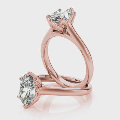Peony Oval 6 Prong Solitaire Engagement Ring Setting