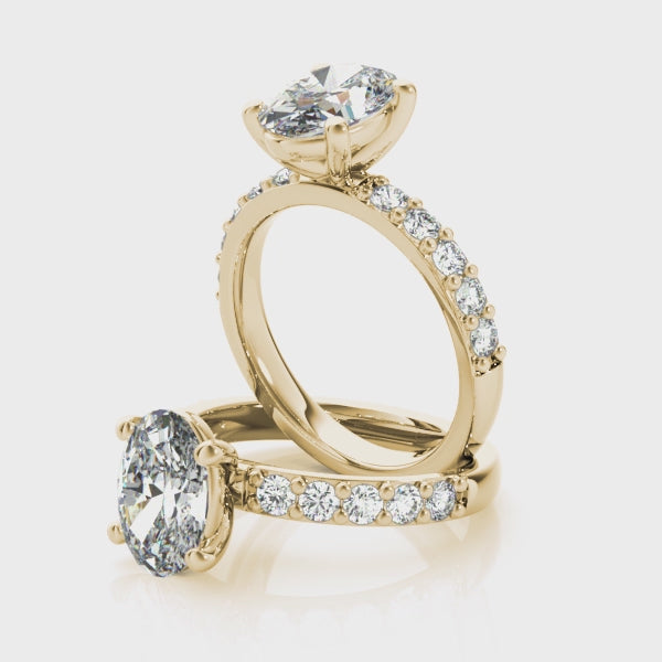 Allegra Grande Oval Diamond Engagement Ring Setting