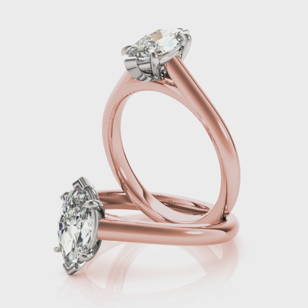 Hannah Marquise Solitaire Engagement Ring Setting