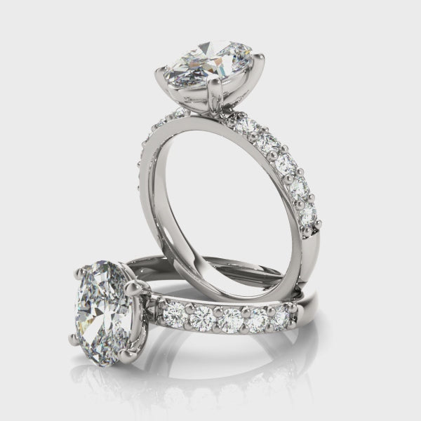 Allegra Grande Oval Diamond Engagement Ring Setting