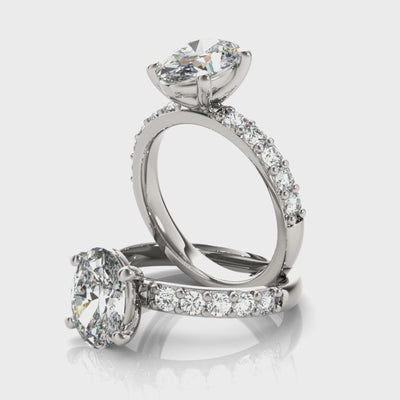 Allegra Grande Oval Diamond Engagement Ring Setting