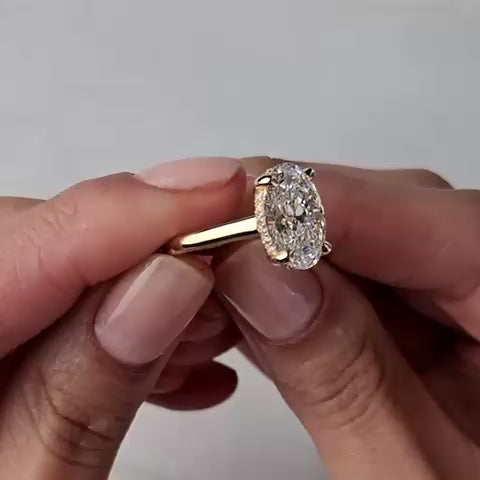 Noelle Oval Diamond Engagement Ring Setting