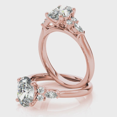 Holly Oval Diamond Engagement Ring Setting