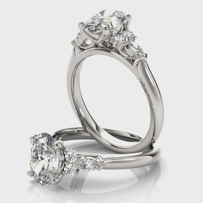 Holly Oval Diamond Engagement Ring Setting