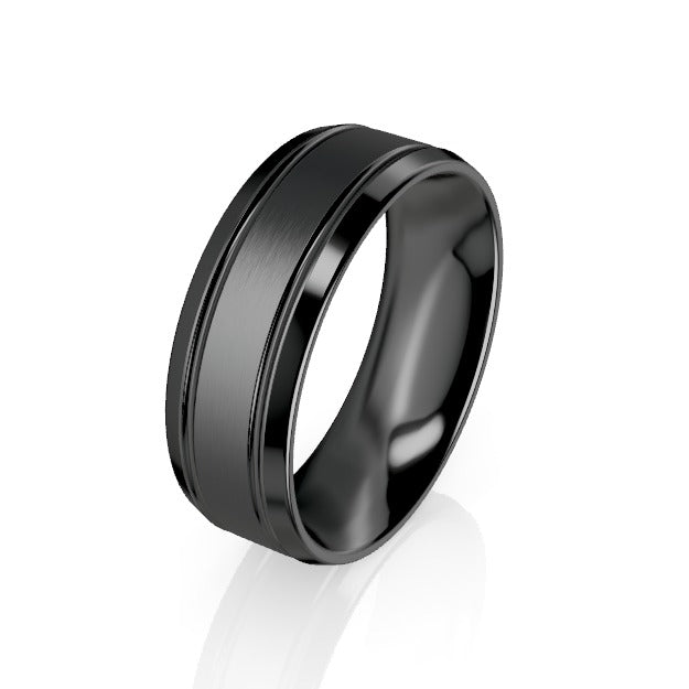 black wedding rings