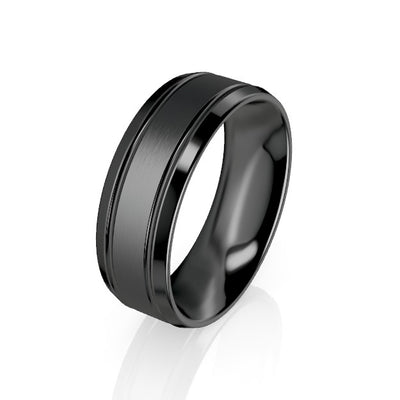 black wedding rings