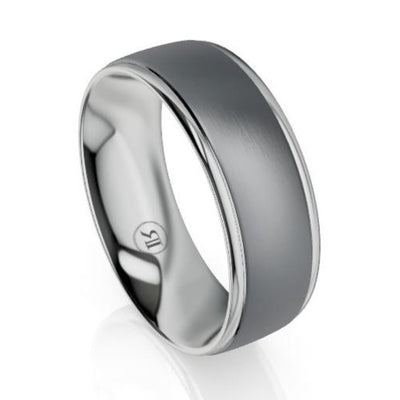 The Ashton Tantalum and Platinum Wedding Ring