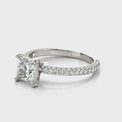 Juliet Square Princess Cut Diamond Engagement Ring Setting
