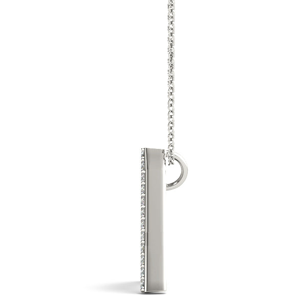 Petite Lab Diamond Initials Pendant & Chain A-F  (0.16ct -0.25ct TDW)
