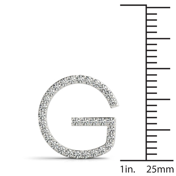 10ct G Initials Diamond Pendant