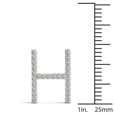 10ct H Initials Diamond Pendant