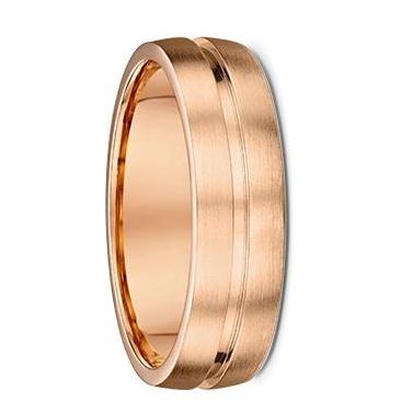 Grooved Rose Gold Wedding Ring (3692002)