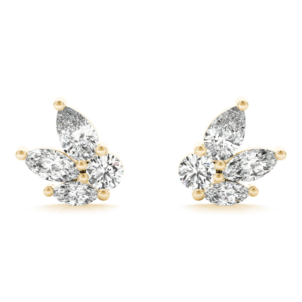 Hallie Lab Grown Diamond Bloom Stud Earrings (1 ct TDW)