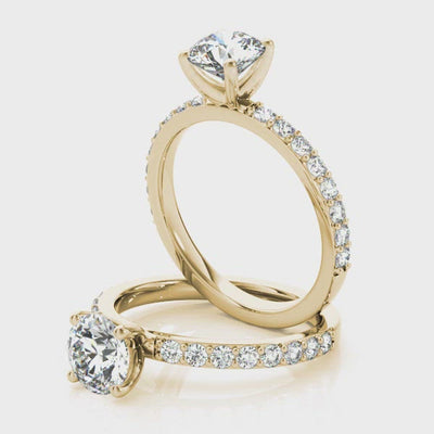 Allegra V-Prong Diamond Engagement Ring Setting