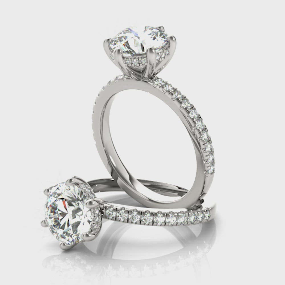 Alyssa 6-Prong Round Diamond Engagement Ring Setting – KAVALRI