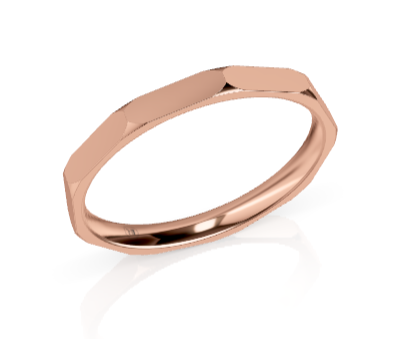 Women's Etched Comfort Fit Wedding Ring