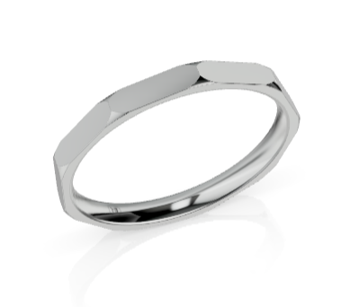 Women's Etched Comfort Fit Wedding Ring