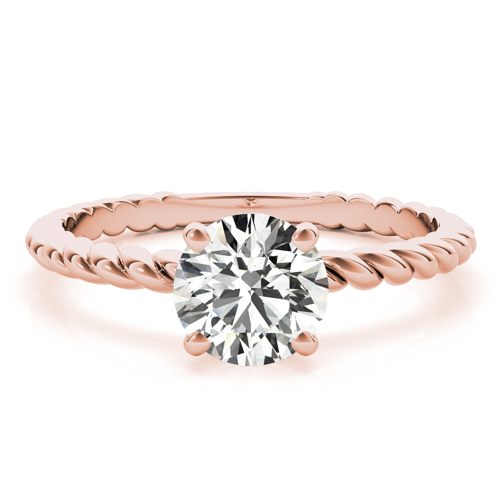 Megan Round Diamond Twist Engagement Ring Setting