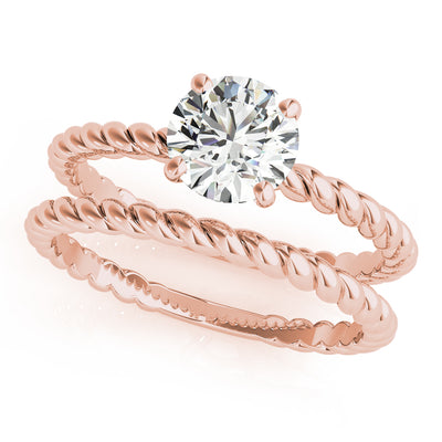 Megan Round Diamond Twist Engagement Ring Setting
