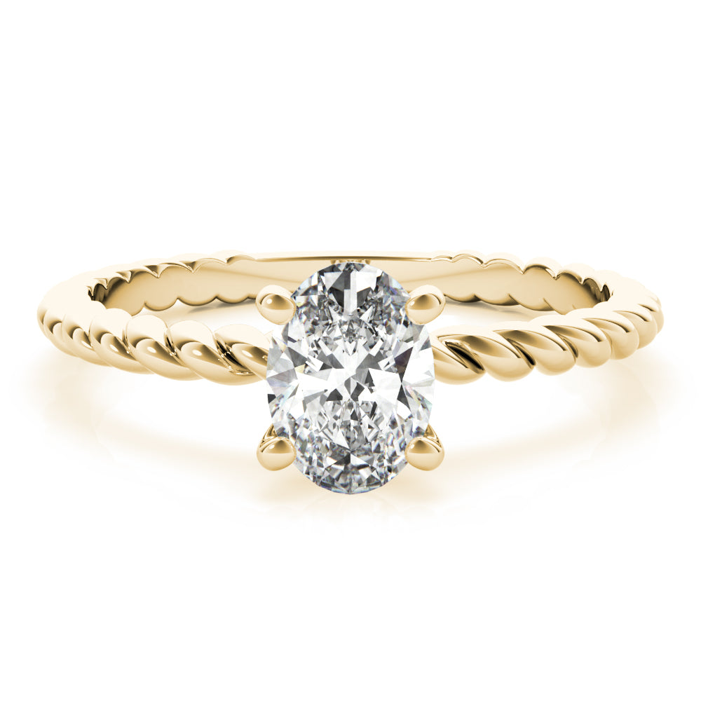 Megan Oval Twist Engagement Ring Setting