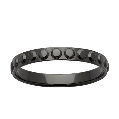 Custom Black Zirconium Circle Women's Ring