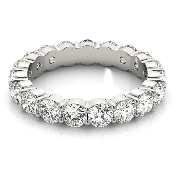 Charlene Women's Diamond Double Prong Eternity Wedding Ring