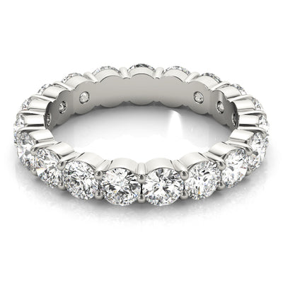 Charlene Women's Diamond Double Prong Eternity Wedding Ring